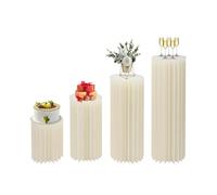 Lot de 4 vases en carton pour centres de table de mariage - Colonnes en papier pliables - Pour mariage, anniversaire, fête