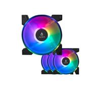 AZZA Kit de ventilateurs Hurricane II ARGB 120 mm RGB digital Contrôleur RF inclus