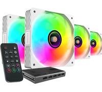 Lot de 4 Ventilateurs de boitier Mars Gaming MF-SI RGB - 12cm (Blanc)