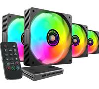 Lot de 4 Ventilateurs de boitier Mars Gaming MF-SI RGB - 12cm (Noir)