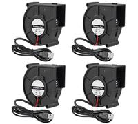 Lot de 4 ventilateurs de refroidissement à turbine centrifuge sans balais 5 V avec roulement à billes double roulement à billes pour ordinateur 75 x 30 mm