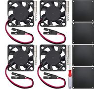 Lot De 4 Ventilateurs De Refroidissement Sans Balais 3007 30Mm×7Mm Dc 5V 8000Tr/Min À Faible Bruit Avec Accessoires,Pour Bricolage/Test/Pc/Cpu/Robet/Pour Raspberry Pi 5 4 3