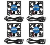 Lot de 4 ventilateurs de refroidissement USB sans balais 50 mm x 10 mm CC 5 V silencieux 5010 Mini ventilateur d'ordinateur pour petits appareils de remplacement