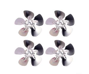 Lot de 4 ventilateurs en aluminium pour système de refroidissement de réfrigérateur, ventilateur de moteur à ventouse avec ouverture de 6,9 mm, hélice en métal pour unités divisées en climatisation et
