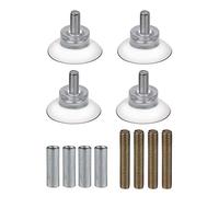 Lot de 4 ventouses de rechange pour dessus de table en verre avec vis d'extension M6