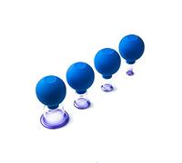Lot de 4 ventouses en verre avec balle d'aspiration - 4 tailles