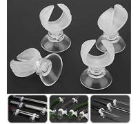 Lot de 4 ventouses pour aquarium support pour tuyau d'air ventouses avec clips pour d'aquarium tube d'air 15-24mm