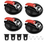 Lot de 4 ventouses pour camping, capacité de charge de 40 kg, avec 8 crochets en S et 4 crochets de voiture pour la maison, l'atelier et le camping