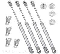 Lot de 4 Vérin à Gaz, 100N / 10kg Verin Meuble Ressort Amortisseurs à Gaz avec Vis, Verin Hydraulique Levage de Porte Armoire Cuisine Placard Penderie à Chambre, Charniè