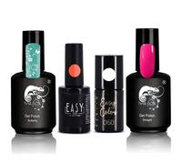Lot De 4 Vernis Semi Permanents Eté Corail Turquoise Blanc Fushia Multicolore