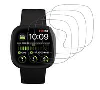 Lot de 4 - Verre blindé en TPU souple pour Fitbit Versa 3/4/Fitbit Sense | Film de protection d'écran en verre blindé pour Fitbit Versa 3/4/Fitbit Sense/Sense 2 - Haute sensibilité - 01