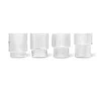 Ferm Living Verres Ripple lot de 4 transparent