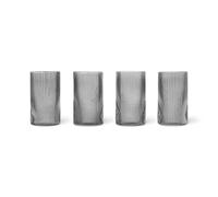 Ferm Living Verrines Ripple 14 cl Lot de 4 Smoked grey