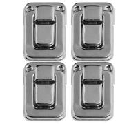 Lot de 4 verrous à moraillon en fer antique, boîte à bijoux vintage et boucle à bagages en bronze vert/argent/or/jaune bronze, 48 x 32 mm et 40 x 27 mm