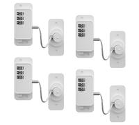 Lot de 4 verrous adhésifs pour réfrigérateur avec mot de passe, verrouillage de sécurité domestique, entrebâilleur de fenêtre pour armoires de cuisine, tiroirs, placards, congélateur (blanc)