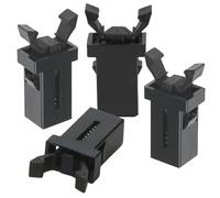 Lot de 4 verrous de couvercle compatibles avec les corbeilles Brabantia, flexibles, étanches et tactiles pour corbeilles de cuisine et de salle de bain (noir)