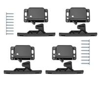 Lot de 4 Verrous de porte d'armoire, Serrures de camping-car, Verrou armoire pour porte de van, Serrures de porte d'armoire, convient aux placards, tiroirs, portes de caravane, etc. (noir)