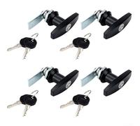 Lot de 4 verrous robustes avec poignées en T, pour camion, camping-car, auvent de camping-car, armoire de rangement avec plusieurs clés