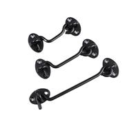 Lot de 4 verrous sécurité robustes en acier inoxydable avec crochets et œillets vis, for portes grange, portails fenêtres. Fermeture facile pour Porte(304 sliver-3 inch)