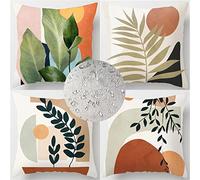 Lot de 4 Vert Housse de Coussin 35x35cm Extérieur imperméable Lin Plante tropicale Housses Coussins Decoratif Taies d'oreiller Carrées pour Décor Sofa Coussin Salon de Jardin Exterieur Décoratif-2985