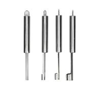 Lot de 4 vide-fruits en acier inoxydable - Parfait pour les dattes rouges, les cerises, les pommes, les poires, etc