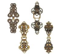 Lot de 4 Vintage Clip à Cardigan, Pull Écharpe, Fermeture Cape Chemisier Robes Chandail, Rétro Châle Broche en Métal