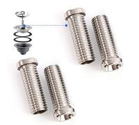 Lot de 4 vis creuses de 35 mm pour bonde à panier à tamis - En acier inoxydable - Pour les évacuations de soupapes de 1,5" et 3,5" - Accessoires