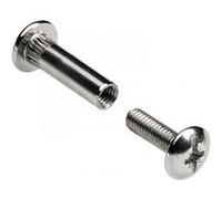Lot de 4 vis d'assemblage acier nickelé, l.42 mm