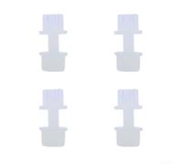 Lot de 4 vis de plaque d'immatriculation en nylon M5 x 10 mm résistantes aux intempéries pour véhicules, vélos, remorques (blanc)