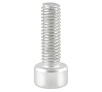 Lot de 4 vis de porte-bouteille de vélo en alliage d'aluminium M5 x 15 mm Vis à tête plate avec six pans creux 19,5 x 14,5 x 8,4 mm Porte-bouteille pour VTT Autres types de vélos Argenté