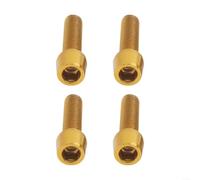 Lot de 4 vis de potence de vélo M5 x 20 mm en acier argenté (jaune1 M5 x 20