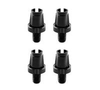 Lot de 4 Vis de Réglage de Câble de Frein M7 M10, Barillet de Réglage en Alliage d‘Aluminium pour Levier de Frein de VTT et Vélo de Route (Argent & Noir)