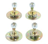 Lot de 4 vis de roulement de chaise à bascule, M8 en fer pour poulie inclinable pour réparation et remplacement de meubles, (M8 x 55 mm)