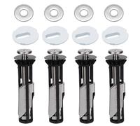 Lot de 4 vis de siège de toilette, boulons et vis de siège de toilette, en acier inoxydable pour charnières de couvercle supérieur, boulons de siège de toilette pour trous borgnes