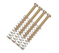 Lot de 4 vis et ressorts pour micro Humbucker M3 x 30 mm compatibles avec cadre double bobine de guitare électrique (doré)