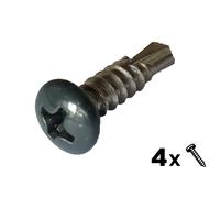 Lot de 4 vis Inox GRIS ANTHRACITE Poteau Securipool barrière piscine