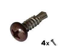 Lot de 4 vis Inox MARRON CHOCOLAT Poteau Securipool barrière piscine