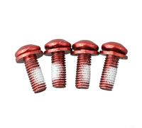Lot de 4 vis M5 en alliage d'acier pour porte-bidon, boulons M5 x 12 mm, compatibles avec les pièces de rechange pour VTT et vélos de route (rouge)