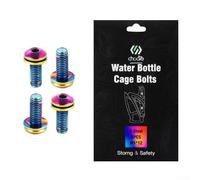 Lot de 4 vis M5 x 12 en alliage d'acier pour porte-bidon pour VTT et vélo de route Matériel de montage de rechange pour fixation sécurisée (colorées)