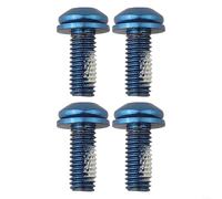 Lot de 4 vis porte-bidons M5 x 12 en alliage d'acier pour VTT et vélo de route avec boulon de rechange Bleu