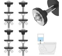 Lot de 4 vis pour réservoir de chasse d'eau - Vis en acier de qualité supérieure - Anti-rouille - Étanche - Fixation facile - Installation facile pour réservoir de chasse d'eau sur le siège de