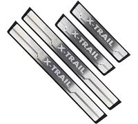 Lot de 4 Voiture Acier Inoxydable Plinthes de Seuil de Porte, pour Nissan X-Trail T33 T32 Accessories 2014-2023 2024 2025 Accessoires de Style