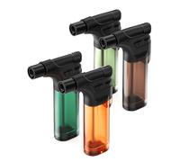Lot de 4, VVAY Mini Chalumeau Gaz, Briquet Tempête à Gaz Rechargeable (Gaz Non Inclus)