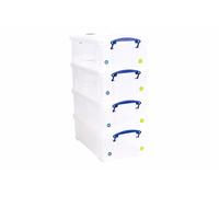 Lot de 4 x 12 litre Really Useful Boîtes