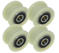 Lot de 4 x Enrouleur de ceinture en nylon 50 mm de diamètre 21 mm Groove Roulement 12 mm avec précision usiné dans l'Union européenne (50-21-12)