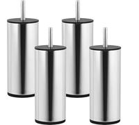 Lot de 4 x Pieds de Meuble UNIFORM Ø 50 / H 120 mm Chrome poli Pieds Socles Pieds de Canapé Pieds de Lit de SO-TECH