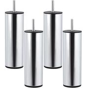 Lot de 4 x Pieds de Meuble UNIFORM Ø 50 / H 150 mm Chrome poli Pieds Socles Pieds de Canapé Pieds de Lit de SO-TECH