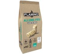 Lot de 40 allumes-feu - FLAMINO - Laine de bois