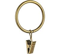 Lot de 40 anneaux de rideaux de 3,8 cm pour tringle à rideau, anneaux de rideaux en laiton antique avec clips, diamètre intérieur décoratif pour tringle à rideaux pour salle de bain, salon et chambre