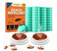 Lot de 40 appâts en gel pour cafards, stations de cafards pour infestations intérieures, traitement efficace pour les cafards de petite et grande taille, design adhésif facile à utiliser pour les